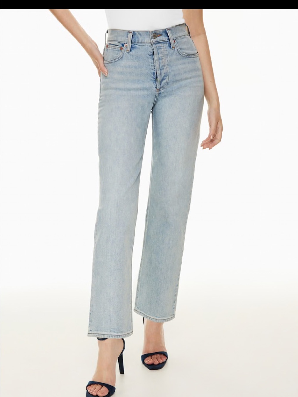 Denim Forum Arlo High Ruse Straight 28L Women's Jeans - Picture 2 of 8